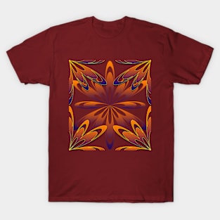 Abstract Flower Rosette T-Shirt